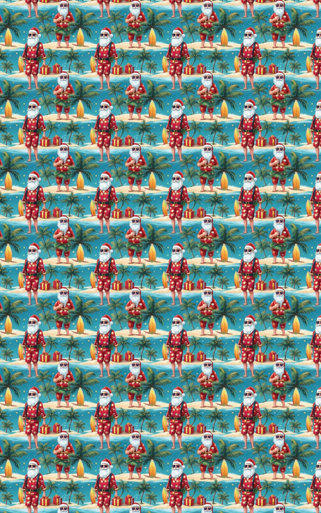 Santa’s Sunny Shores - London Penny Gift Wrap
