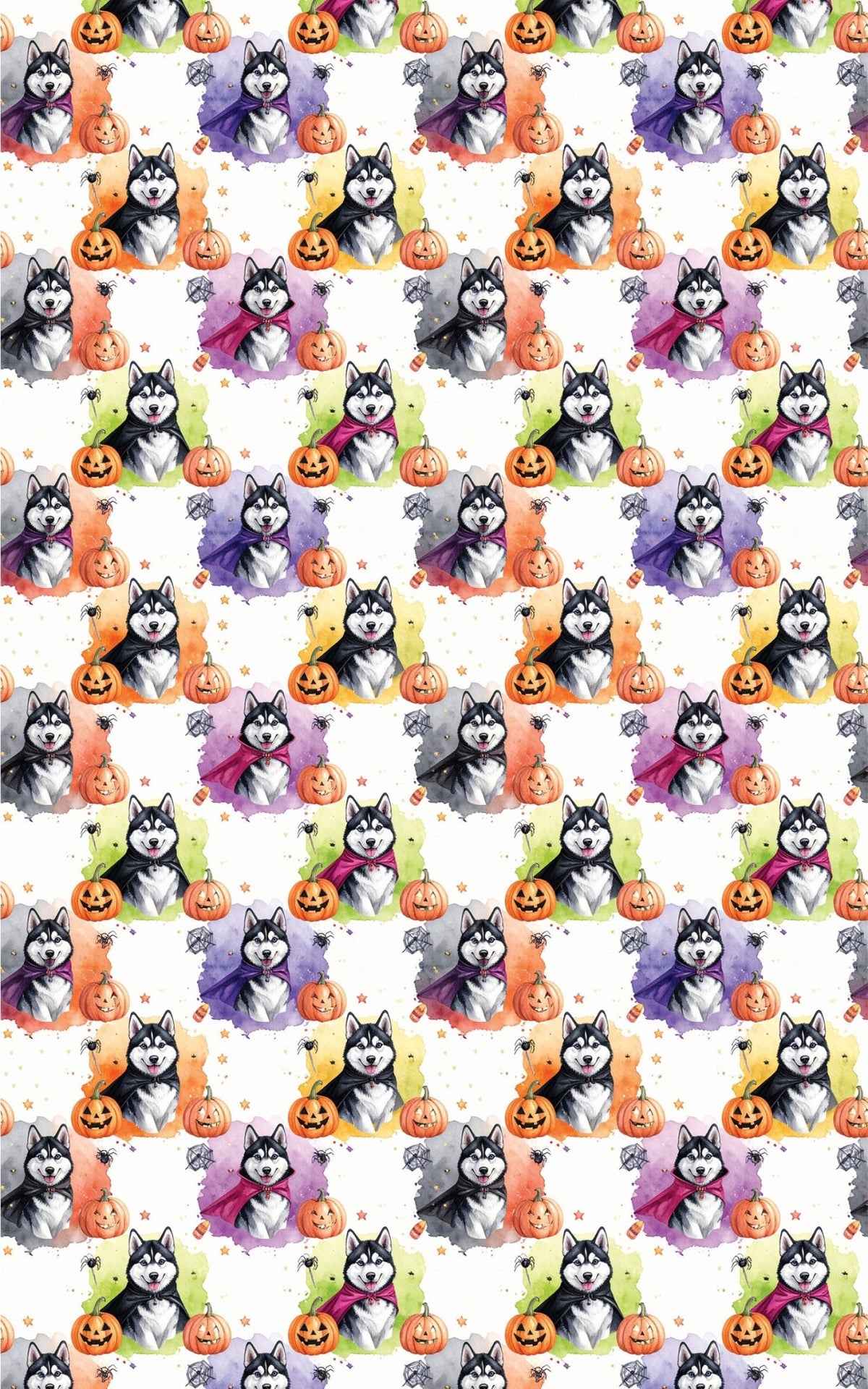 Husky Halloween Parade (Alaskan Husky) Wrapping Paper - London Penny Gift Wrap