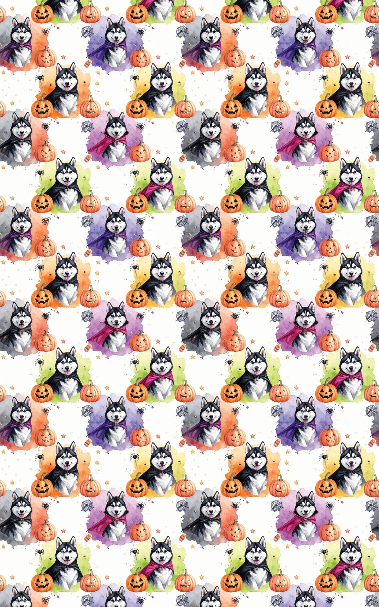 Husky Halloween Parade (Alaskan Husky) Wrapping Paper - London Penny Gift Wrap