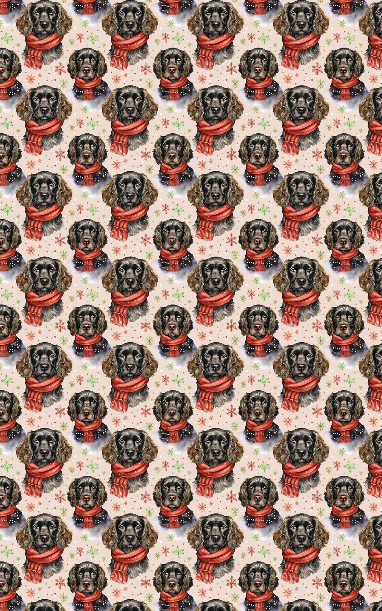 Holiday Boykin Spaniel - London Penny Gift Wrap