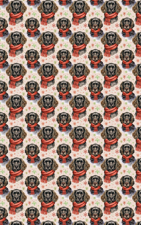 Holiday Boykin Spaniel - London Penny Gift Wrap