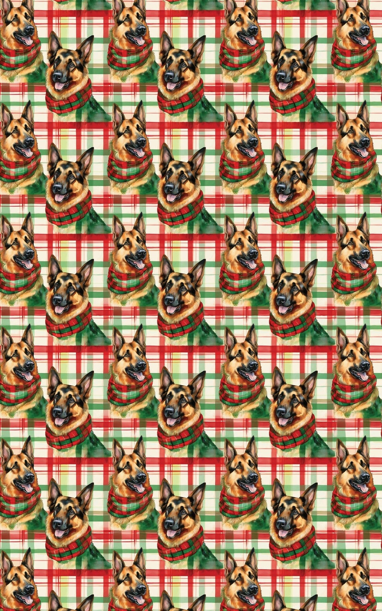 German Shepherd Plaid Parade - London Penny Gift Wrap