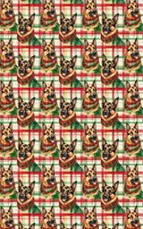 German Shepherd Plaid Parade - London Penny Gift Wrap