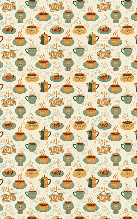 Coffee House Whimsy - London Penny Gift Wrap