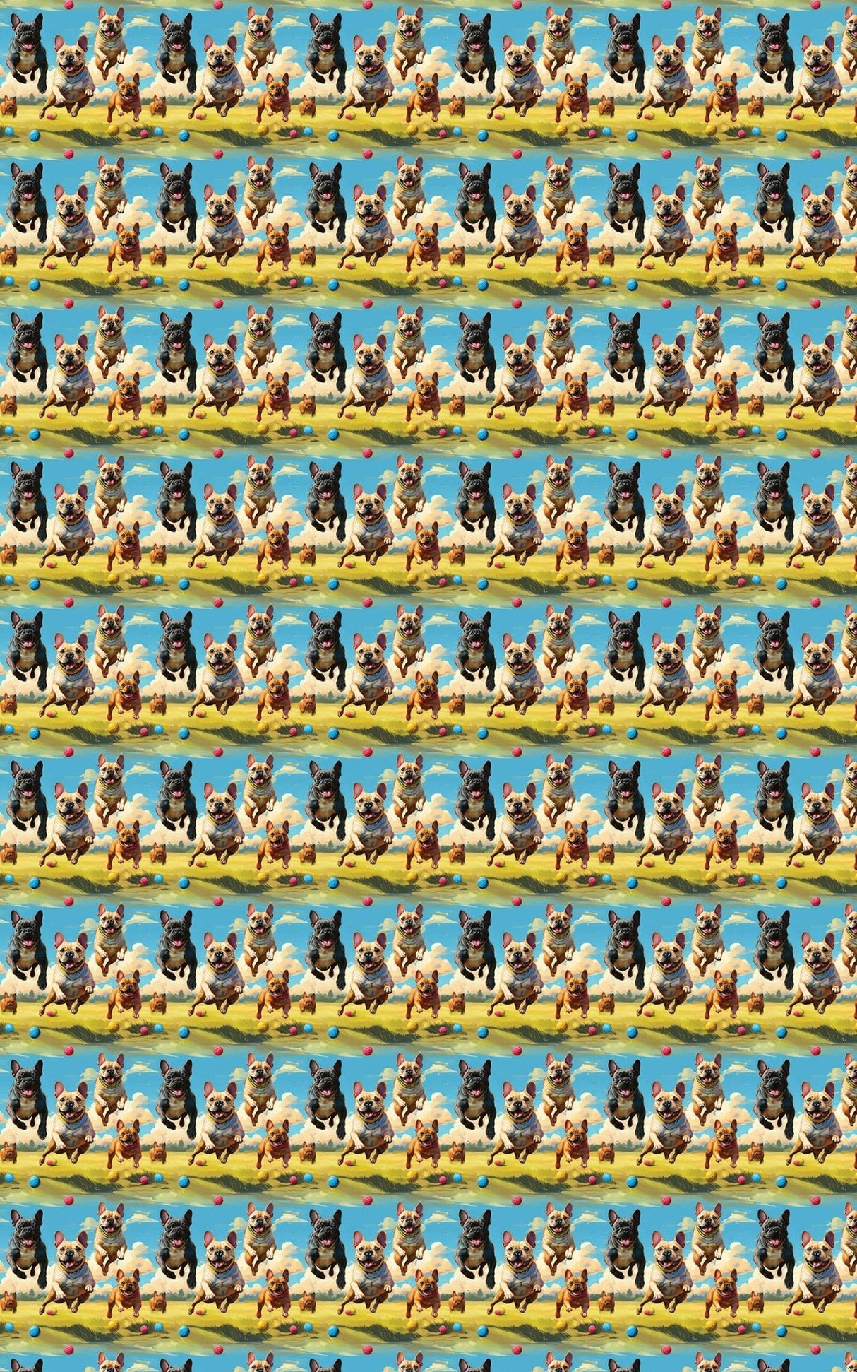 Frenchie Trot - London Penny Gift Wrap