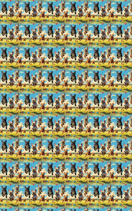 Frenchie Trot - London Penny Gift Wrap