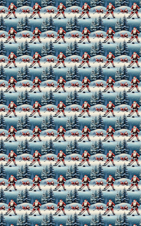 North Pole Faceoff - London Penny Gift Wrap