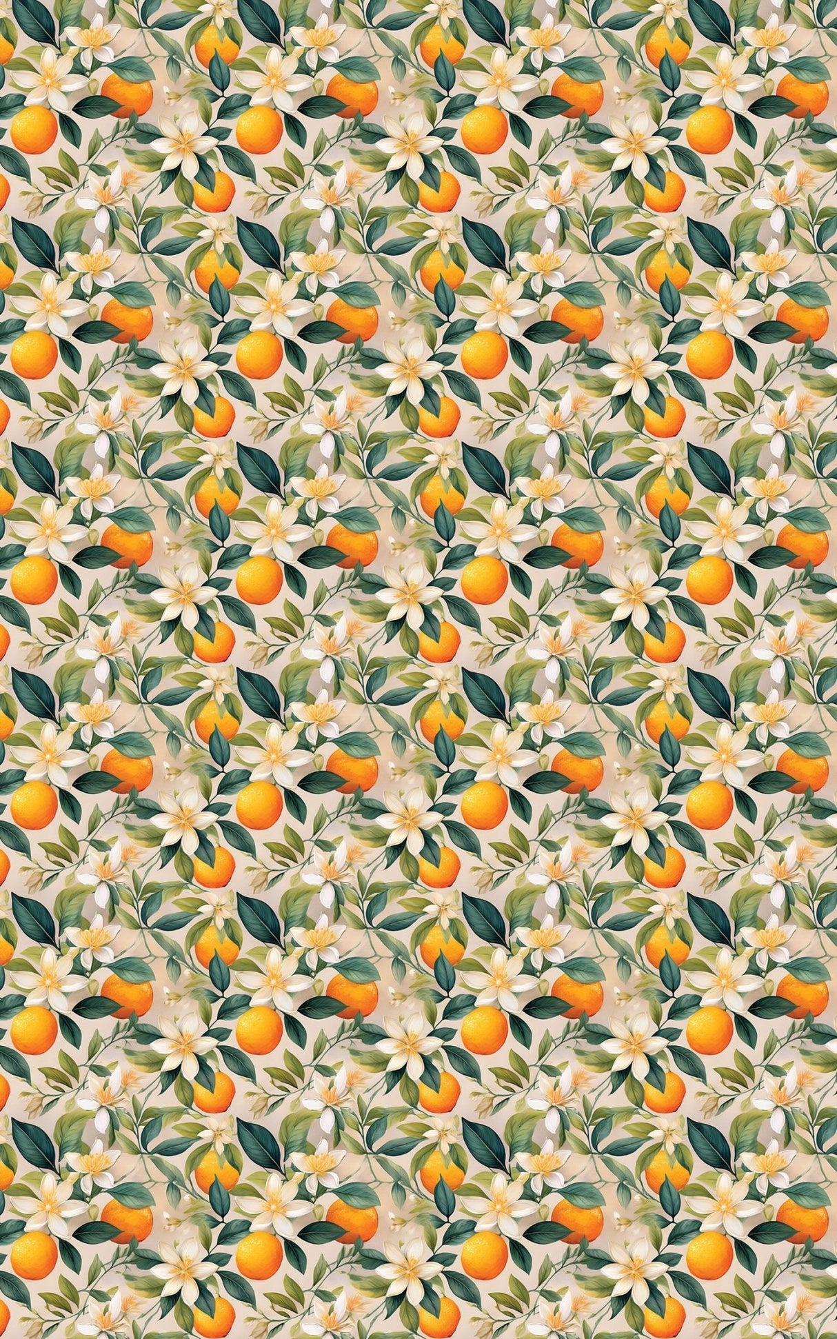 Vibrant Citrus Grove - London Penny Gift Wrap