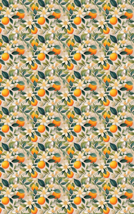Vibrant Citrus Grove - London Penny Gift Wrap