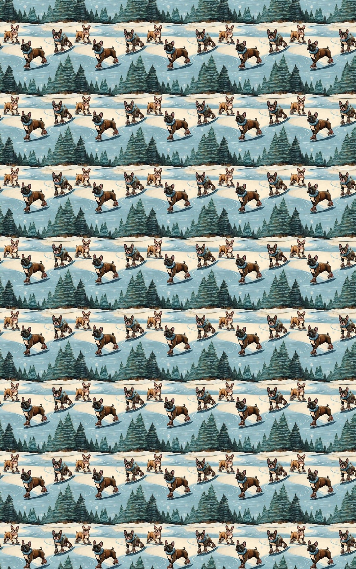 Frenchie Pirouettes - London Penny Gift Wrap