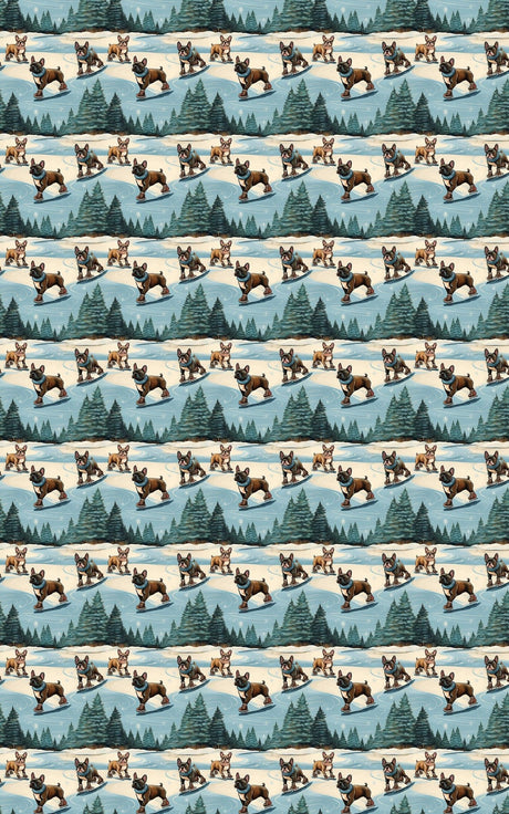 Frenchie Pirouettes - London Penny Gift Wrap