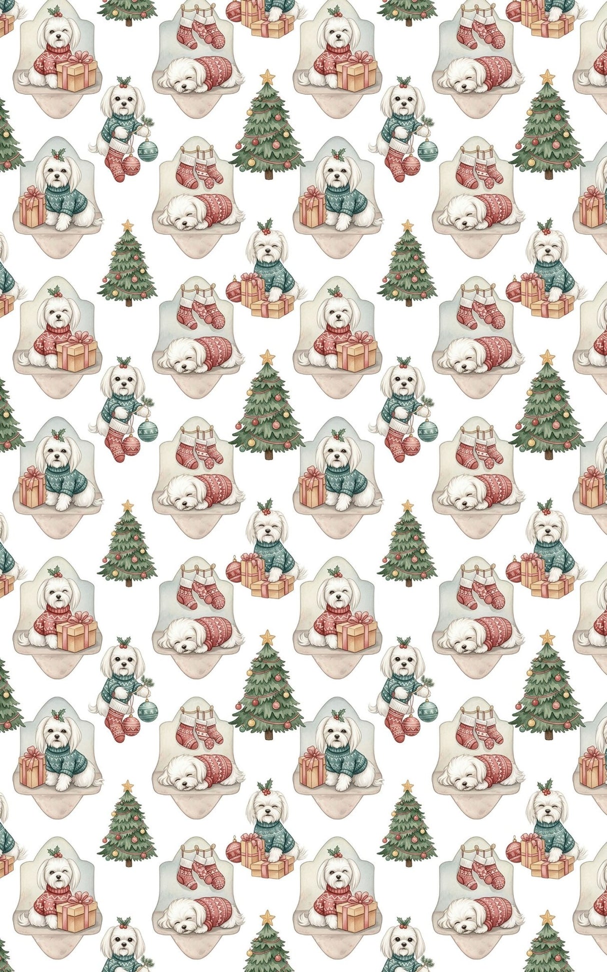 Maltese Holiday Sweaters - London Penny Gift Wrap