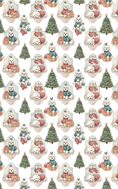 Maltese Holiday Sweaters - London Penny Gift Wrap