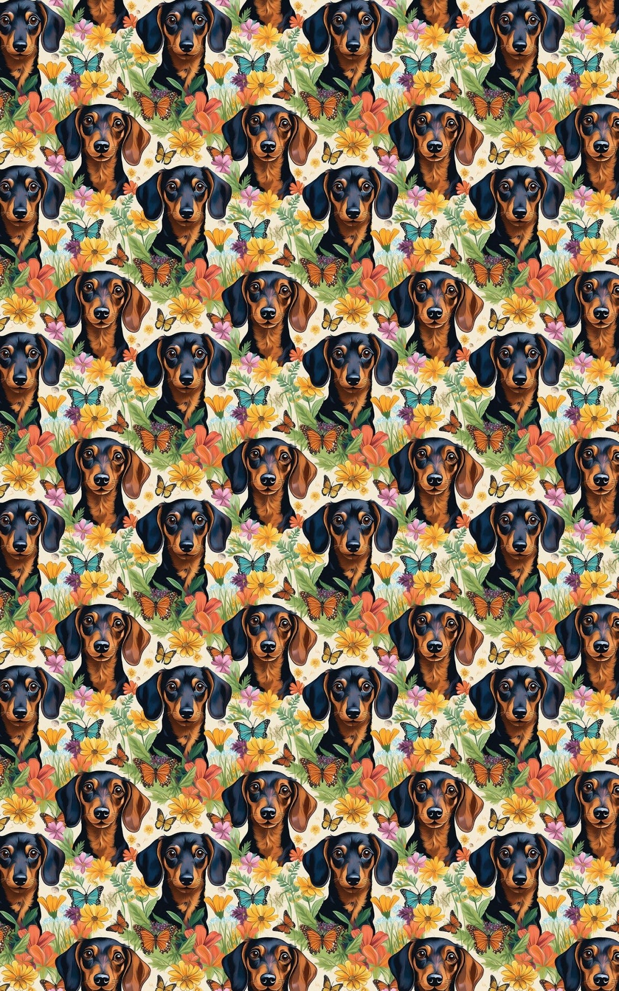 Dachshund Garden Party - London Penny Gift Wrap