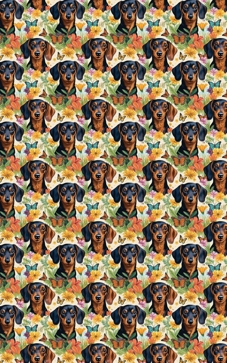 Dachshund Garden Party - London Penny Gift Wrap
