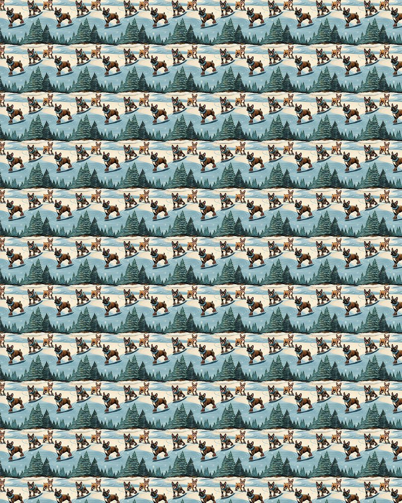 Frenchie Pirouettes Sherpa Blanket - London Penny Gift Wrap