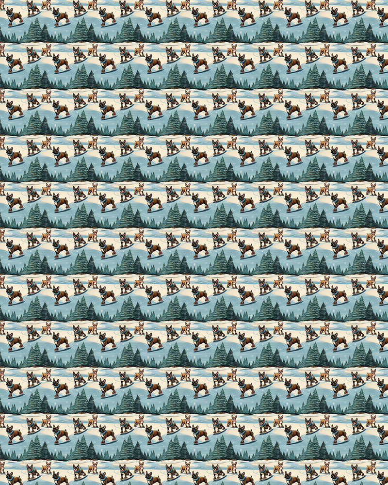 Frenchie Pirouettes Sherpa Blanket