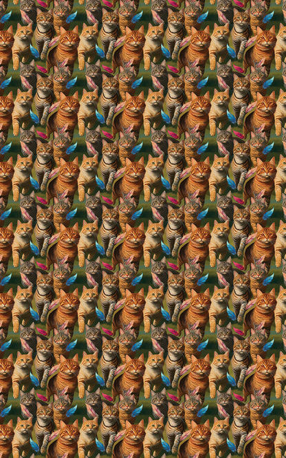 Tabby Cat Chasing