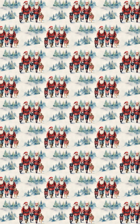 Santa's Dog Parade - London Penny Gift Wrap