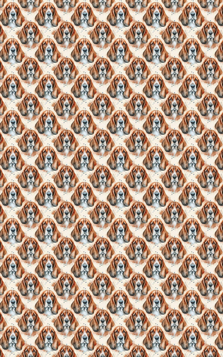 Basset Snuggles - London Penny Gift Wrap