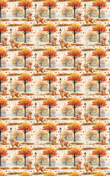 Golden Retriever Fall - London Penny Gift Wrap