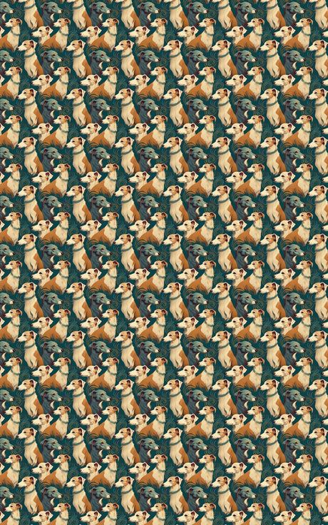 Happy Whippet Days - London Penny Gift Wrap