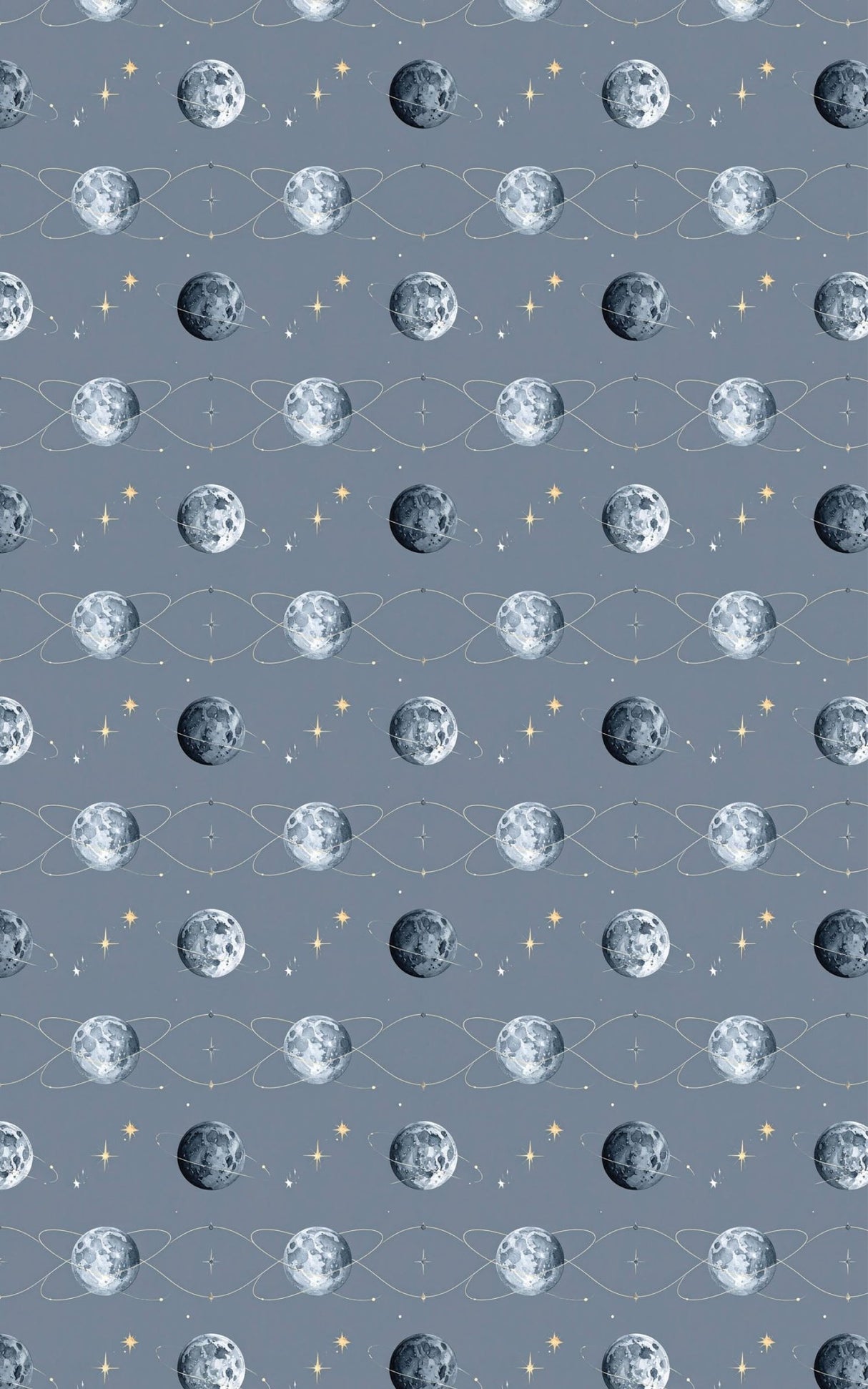 Orbiting Moonlight Wrapping Paper - London Penny Gift Wrap
