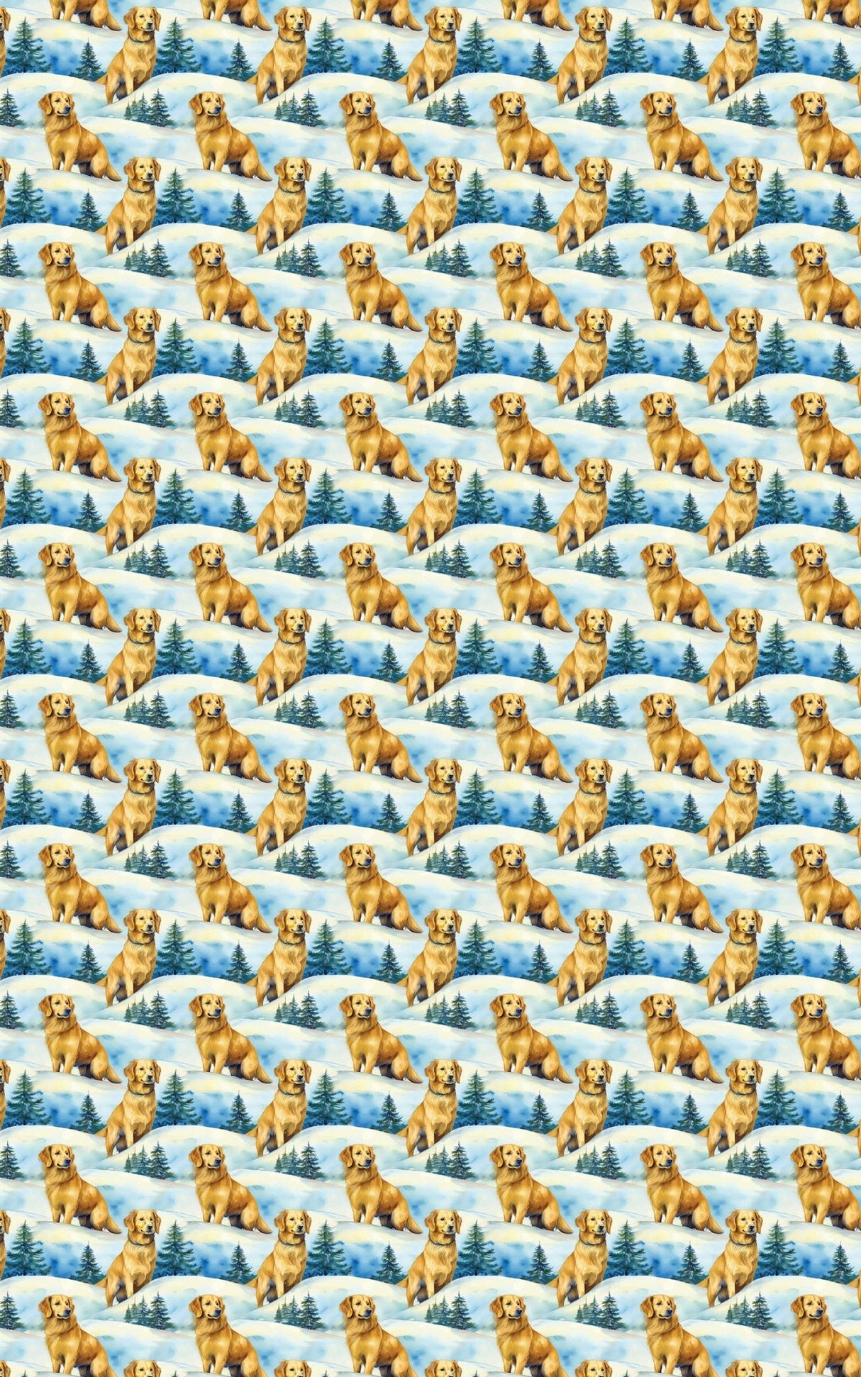 Golden in the Snow - London Penny Gift Wrap