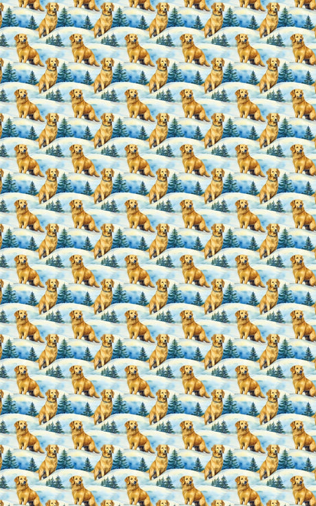 Golden in the Snow - London Penny Gift Wrap
