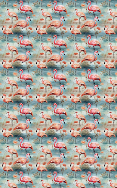 Safari Stroll: Flamingo - London Penny Gift Wrap