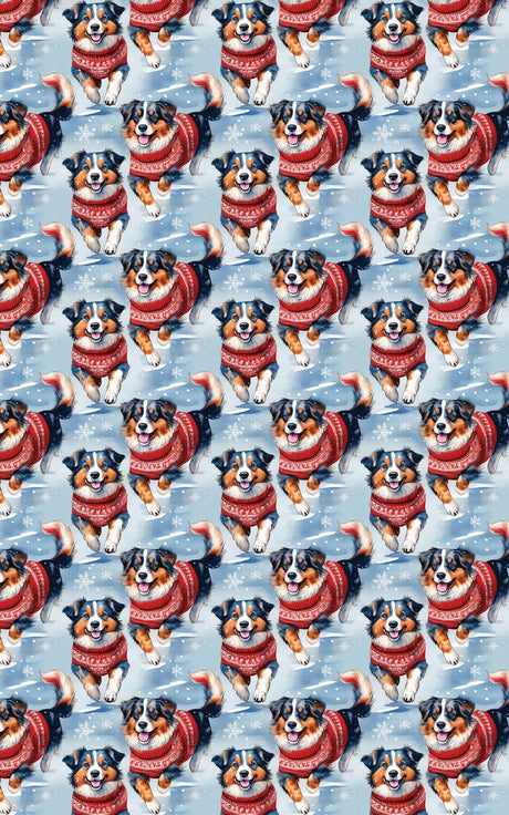 Australian Shepherd Holiday Sweaters - London Penny Gift Wrap