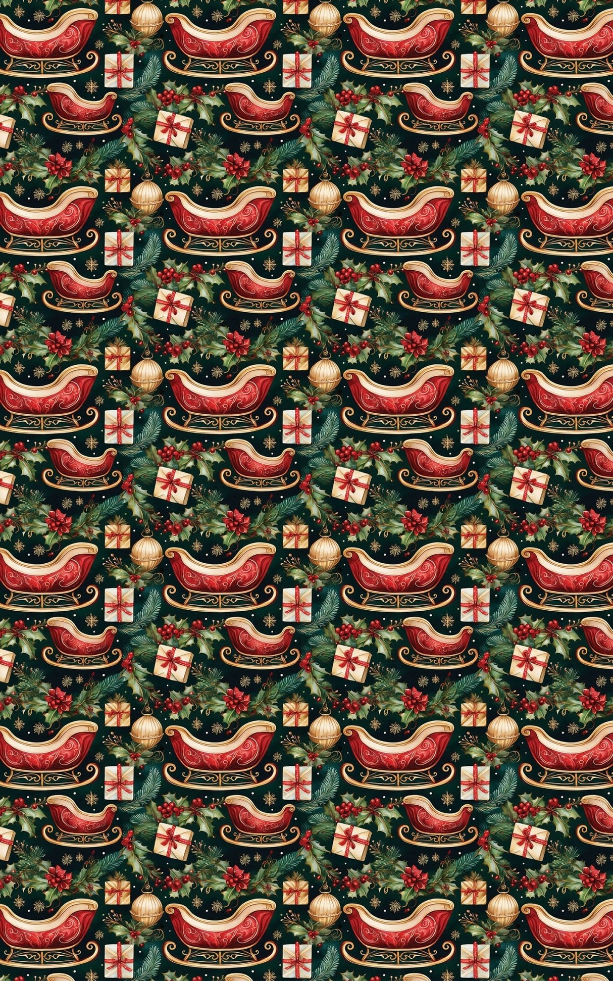 Gilded Sleigh - London Penny Gift Wrap