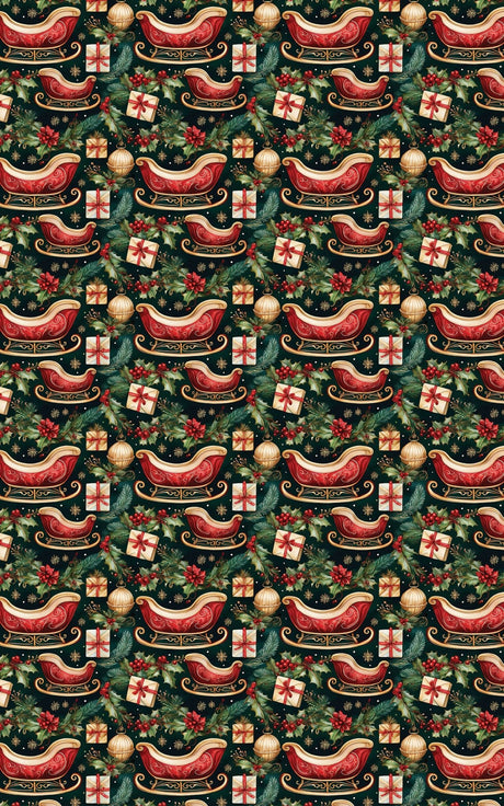 Gilded Sleigh - London Penny Gift Wrap