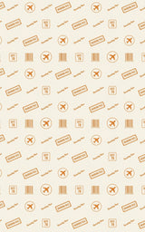 Travel Stamps: Boarding Now - London Penny Gift Wrap