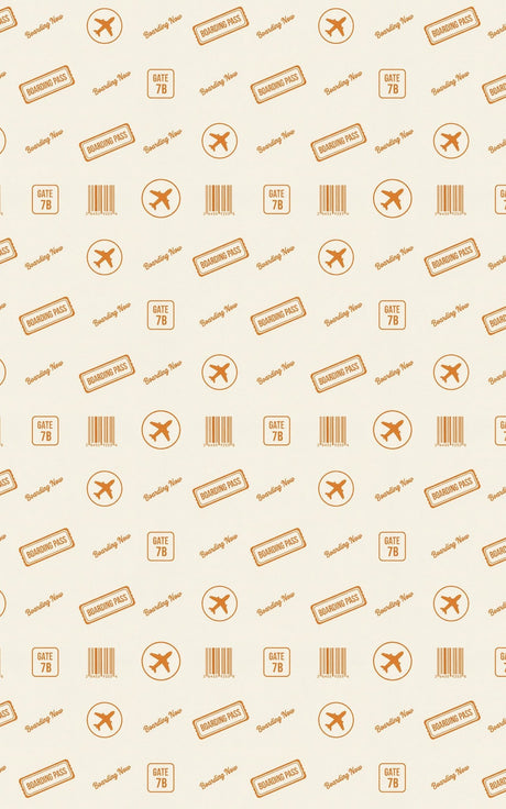 Travel Stamps: Boarding Now - London Penny Gift Wrap