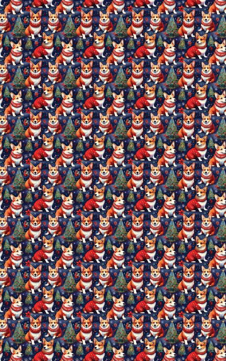 Corgi Under the Pines - London Penny Gift Wrap