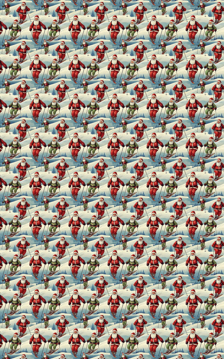 North Pole Downhill - London Penny Gift Wrap