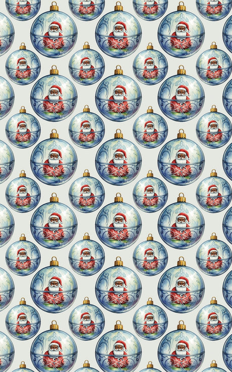 Santa & Ornaments - London Penny Gift Wrap