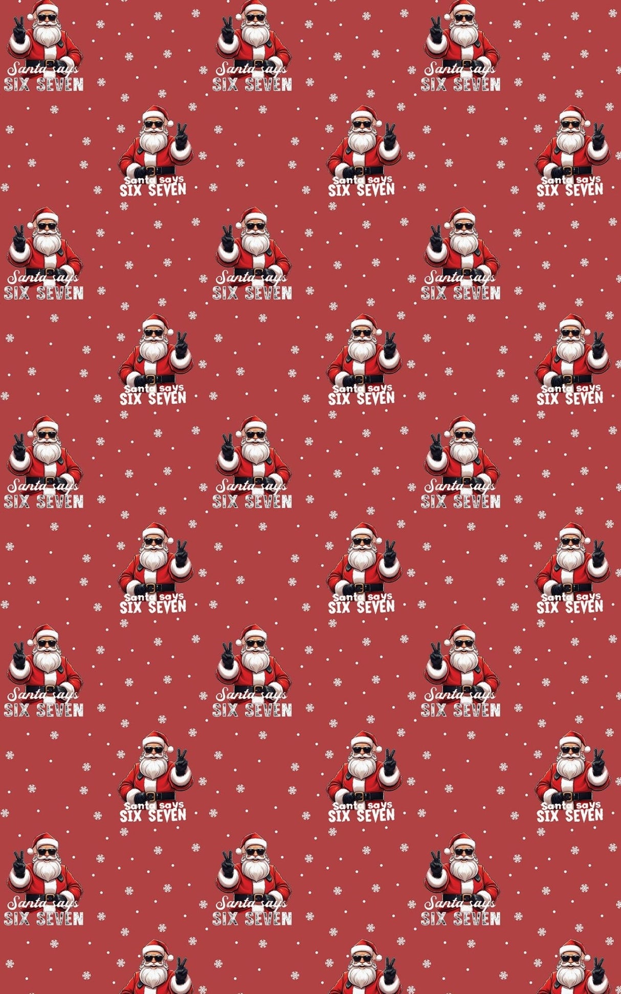 Santa Says 67 - Red - London Penny Gift Wrap