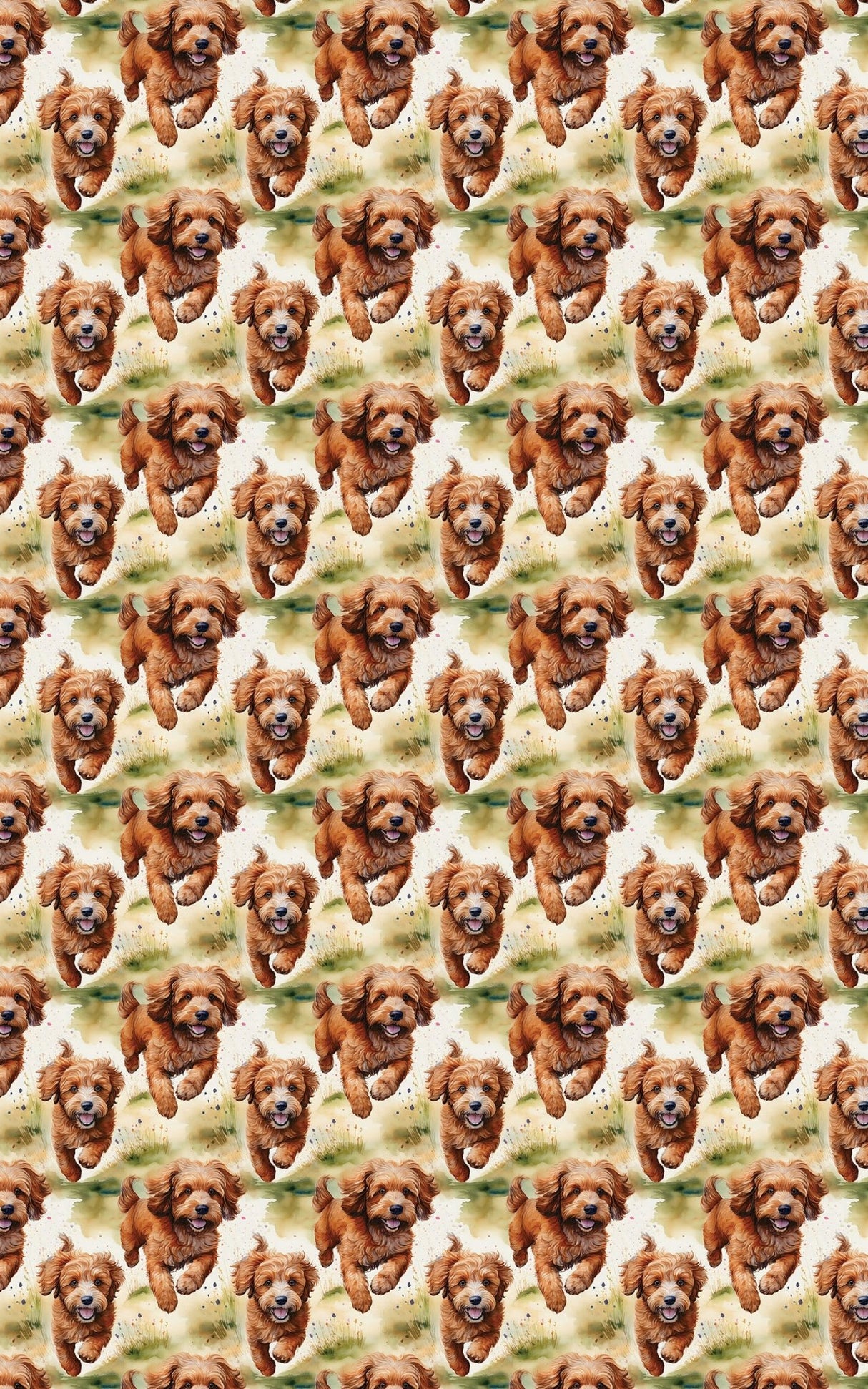 Sunlit Cavapoo Fields - London Penny Gift Wrap