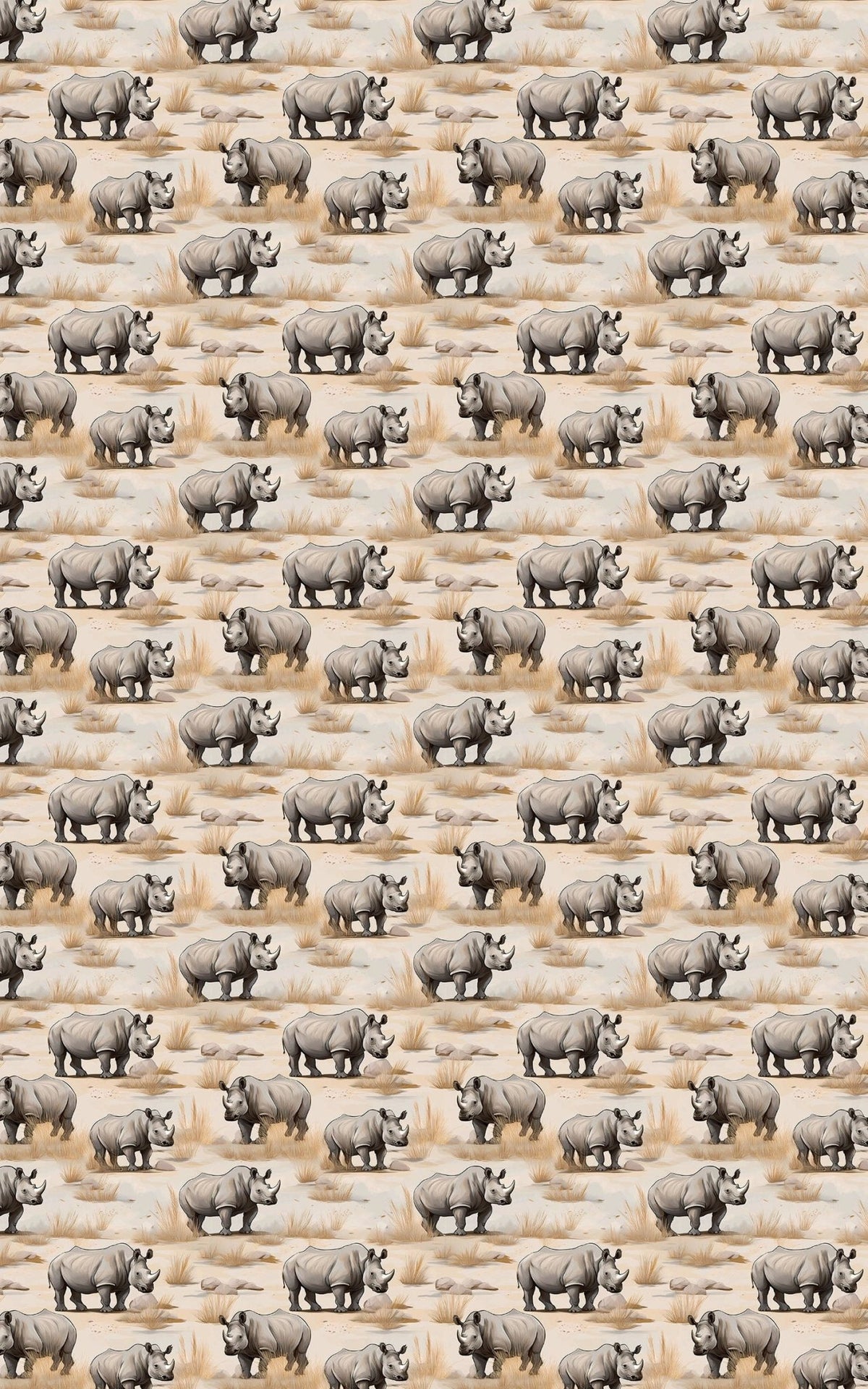 Safari Stroll: Rhinoceros - London Penny Gift Wrap