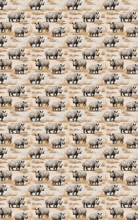 Safari Stroll: Rhinoceros - London Penny Gift Wrap