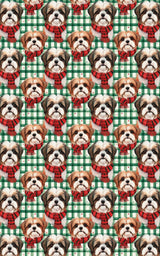 Shih Tzu Plaid Parade - London Penny Gift Wrap