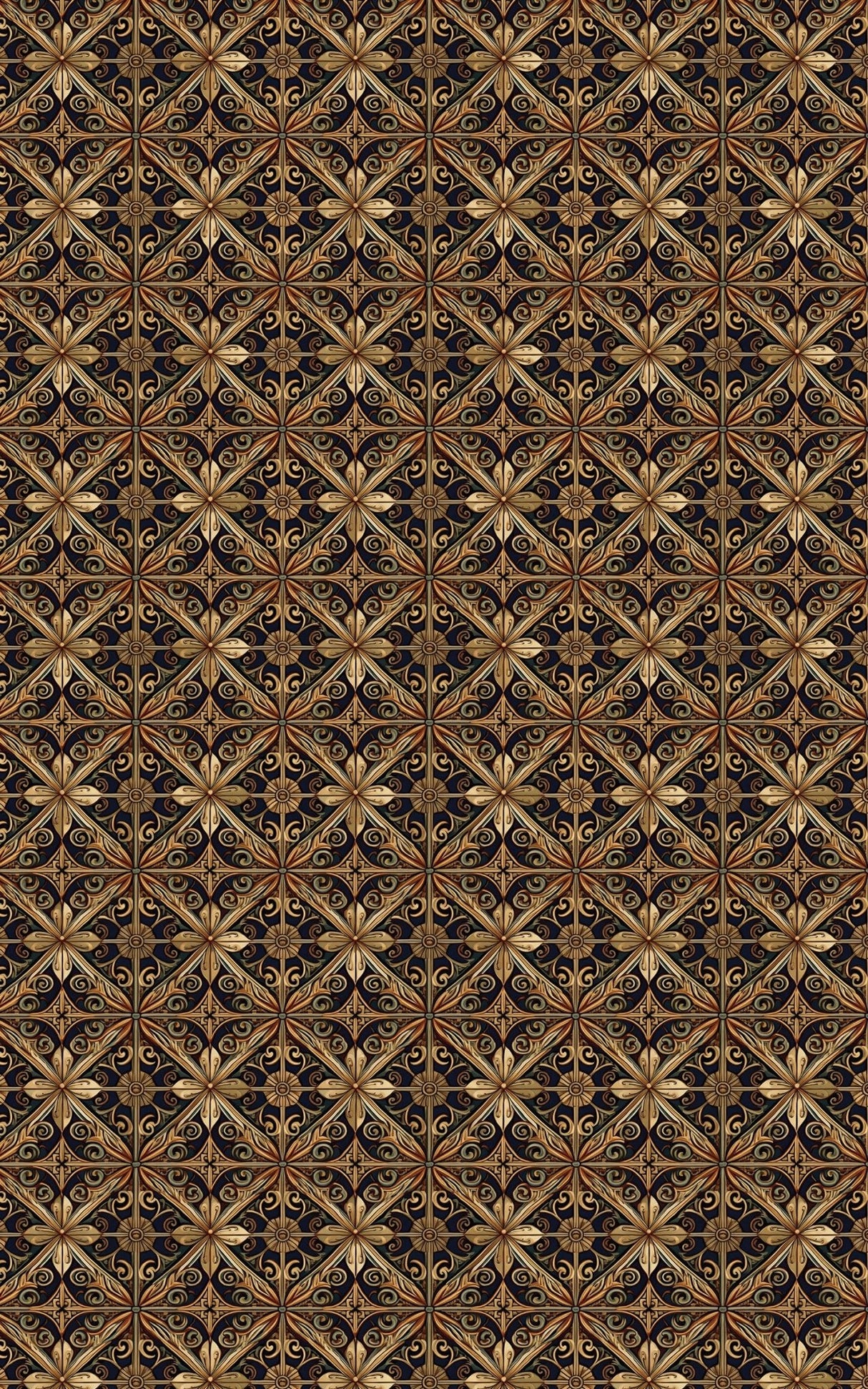 Baroque Scroll Tile - London Penny Gift Wrap