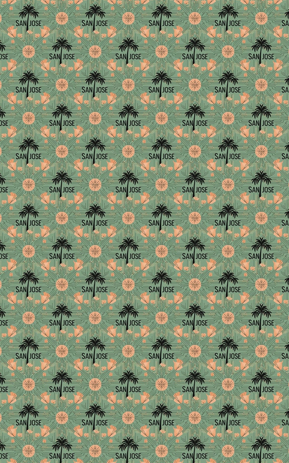 San Jose – Tech Garden Wrapping Paper - London Penny Gift Wrap