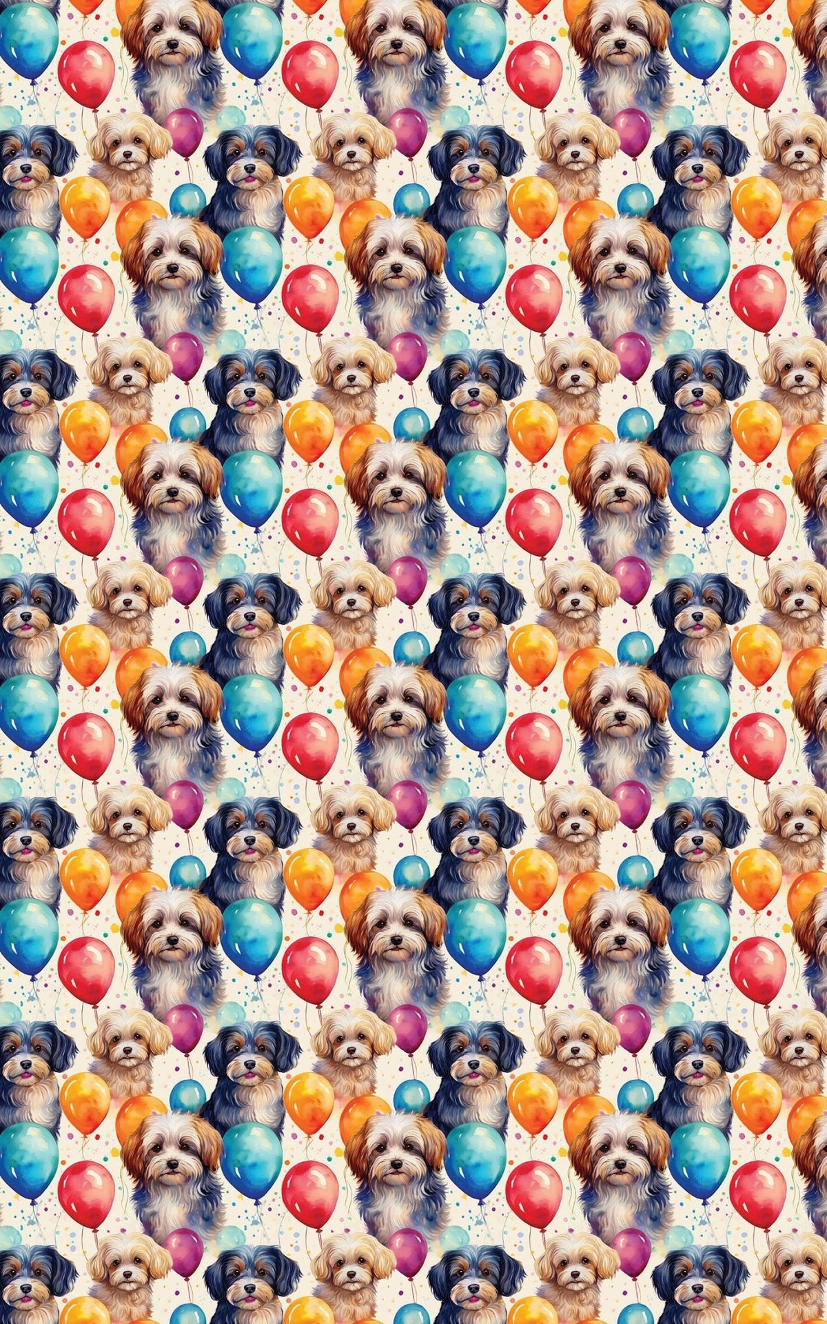 Havanese Birthday Balloons - London Penny Gift Wrap
