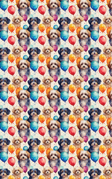 Havanese Birthday Balloons - London Penny Gift Wrap