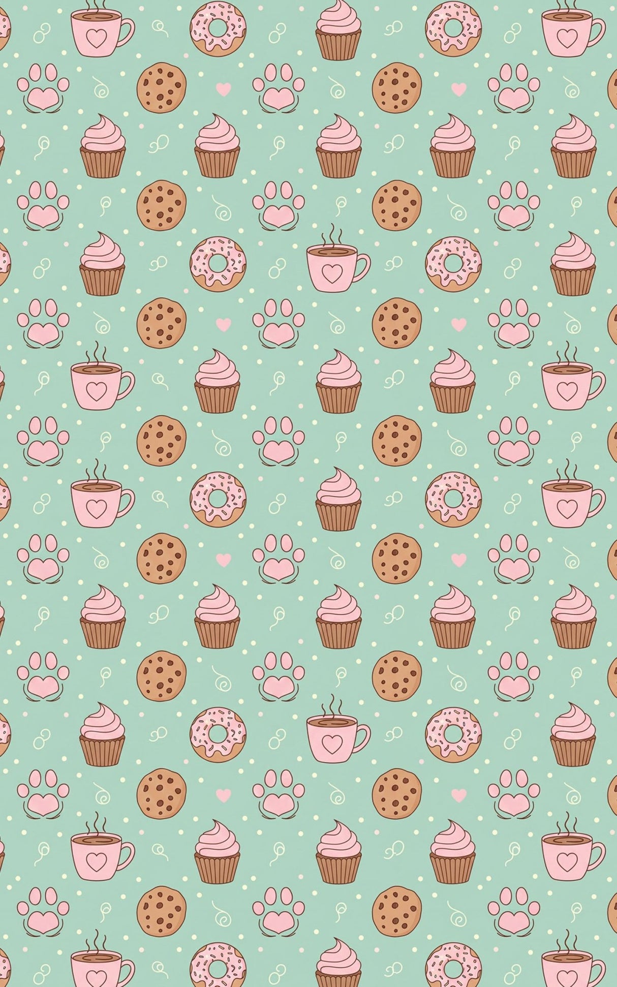 Paws & Pastry Mint - London Penny Gift Wrap