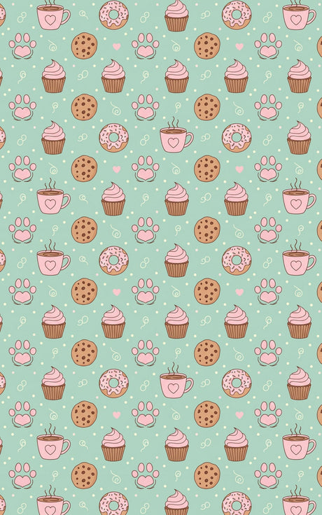 Paws & Pastry Mint - London Penny Gift Wrap