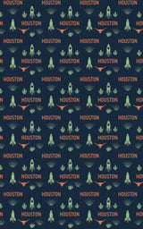 Houston — Space & Prairie Wrapping Paper - London Penny Gift Wrap